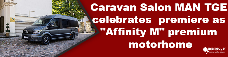 Caravan Salon MAN TGE celebrates premiere as "Affinity M" premium motorhome