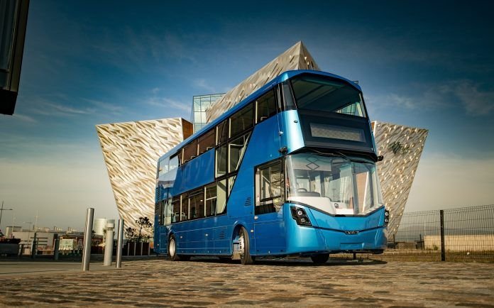55 Alexander Dennis Envir400EV battery-electric double-deckers